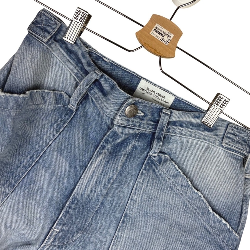 FRAME Limitless Collection Jordan Barrett Utility Jeans Light Wash Blue W26 M28 - Picture 2 of 5